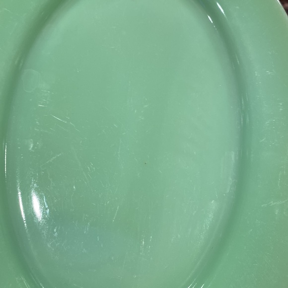 FIRE KING JADEITE GREEN OVEN GLASS OVEL VINTAGE 1950’s - Picture 8 of 10